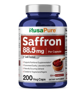 Saffron 88.5 mg 200 Veg. Capsules