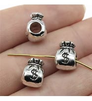 Dolar,Takantakana Worldshop, Pandora, Bileklik Uyumlu, Gümüş, Charm  (1Adet)