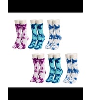 Wak Unisex Batik Desenli Çorap 6'Lı Set Pamuklu Renkli Uzun Soket Dikişsiz Nefes Alan Spor Çorabı Günlük