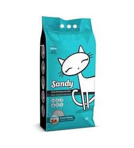Sandy Ocean Okyanus Kokulu Tozsuz Topaklanan Sodyum Bentonit Gri Kedi Kumu 10kg