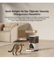 Du45L-Wq 4.5L Wi-Fi Akıllı Otomatik Mama Kabı Besleme Ünitesi (Sesli Komut+Çelik Kase+App Kontrol)