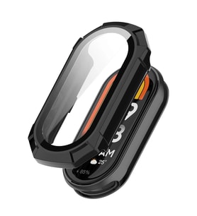 Microsonic Xiaomi Mi Band 8 Kılıf Darbeye Dayanıklı Matte Premium Slim WatchBand Siyah (Siyah)