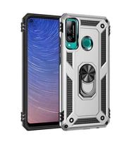 Mey İthalat® Huawei P40 Lite E Kılıf Sofya Yüzüklü Silikon Kapak - Gümüş