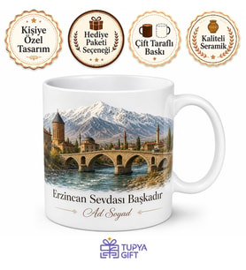 Erzincan Şehir Anısı Fotoğraflı Kupa Bardak Hatıra Hediye