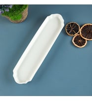 Aryıldız Lunar Kare Zeytin Servis Tabağı Beyaz Seramik 25 cm