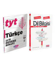Ders Koçu TYT Türkçe 12 li Deneme ve AKM Dil Bilgisi Soru Bankası Seti 2 Kitap