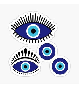 Nazar Boncuğu Sticker Araba 18cm Yapıştırma Etiket MD29