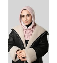 Pudra Bağcıklı Peluş Salaş Balaklava Boyunluklu Bere Jakar Düz 2328_06