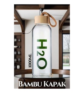 Transformacion Bambu Kapak Borosilikat Matara 1000 ml 719562