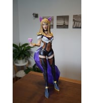 LOL Ahri Figür League of Legends Dokuz Kuyruklu Tilki Ahri Figür Büyük Boy 25CM