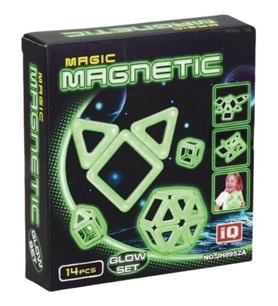 Magic Magnetic 14 Parça Karanlıkta Parlayan Mıknatıslı Şekiller JH8952A