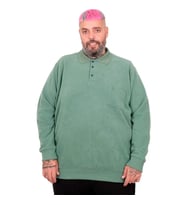 Erkek Sweat Polo Cepli Selanik Basic 20441 Çağla