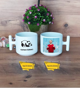 Uykucu Panda Kupa Bardak T Fotoğraflı Doğum Günü Hediyesi
