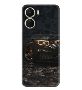 Vivo Y16 Kılıf Silikon Desen Özel Seri Black Car 1768