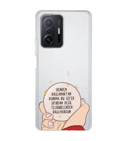 Xiaomi Mi 11T - 11T Pro Uyumlu Yeniden Başlamaktan Korkma Tasarımlı Şeffaf Telefon Kılıfı