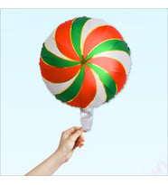 Kırmızı Yeşil Şeker Folyo Balon 45cm