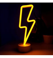 Neon Işıklı Şimşek Lamba USB+Pil Dekoratif Hediyelik