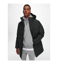 Only & Sons Erkek Uzun Kapitone Mont - 22020156 (Siyah)