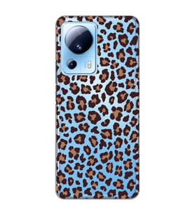 Xiaomi Mi 13 Lite Uyumlu Leopar Desenli Şeffaf Telefon Kılıfı