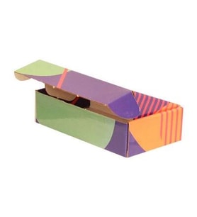 18x10x4,5cm Desenli Kutu - Yeşil-Lacivert-Yeşil