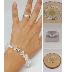 Sirius Serisi Kristal Kuvars Taşı 10mm Unisex Bileklik (52894)