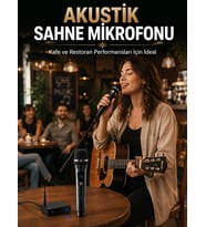 Çift Kablosuz El Mikrofonu Net Ses Kalitesi ve Dijital Gösterge