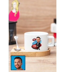 Erkeğe Özel Hediye Karikatürlü Lüx Fincan