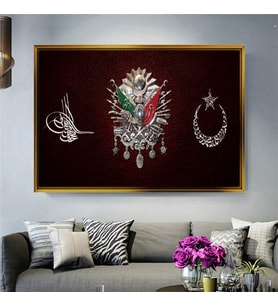 Altın Çerçeveli dekoratif tablo a1149 (Gold)