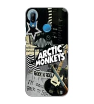 Huawei P20 Lite Uyumlu Arctic Monkeys Kolaj Desenli Şeffaf Telefon Kılıfı