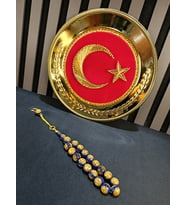 ALTIN VARAKLI TESBİH MASKOT EFE BİLEK BOY 14MM
