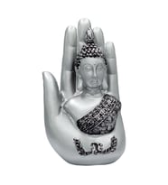 Shakyamuni Amitabha Buda Eli Gümüş Biblo 18 cm (Karışık)