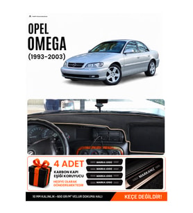 e-biz OPEL OMEGA (1993-2003) Uyumlu Torpido Koruma, Torpido Örtüsü, Torpido Kılıfı - Siyah-Bej - OP013