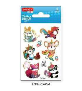 Tanex 7,5x10,5mm Neşeli Mini Tatoo Etiket TNX-26454