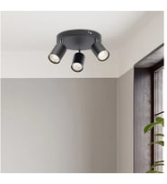 RİOLİGHT MODERN2 SİYAH MUTFAK,SALON,GİYİNME ODASI,CAFELER İÇİN GÜN İŞİĞI METAL 3LÜ SPOT(AMPUL DAHİL)