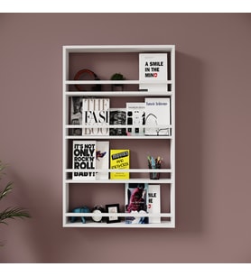 Rosepal Mobilya Micro Çok Amaçlı Beyaz Duvar Rafı