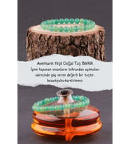 Aventurin Yeşil Doğal Taş Bileklik ( Şans Bereket ) 8 Mm