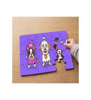Sevimli Köpekler Tasarımlı 24 Parça Ahşap Çocuk Puzzle MPK0155