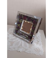 25x25 cm Gümüş Kaplı Çerçeve! Ayna Fotoğraf Çerçevesi!(Fotoğraf Hediye)
