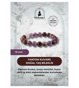 Fantom Kuvars 10mm Doğal Taş Bileklik