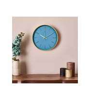 Modern Klasik Duvar Saati - Mavi - 30 cm