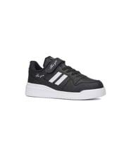 İmershoes Günlük Erkek - Kız Çocuk Sneaker Bağcıklı Ve Cırtlı Spor Ayakkabı 100 (Siyah - Beyaz)