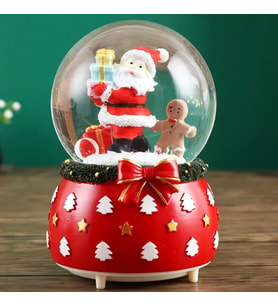 Yılbaşı Kar Küresi Büyük Boy Otomatik Işıklı Müzikli Noel Baba Kardan Adam