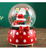 Yılbaşı Kar Küresi Büyük Boy Otomatik Işıklı Müzikli Noel Baba Kardan Adam