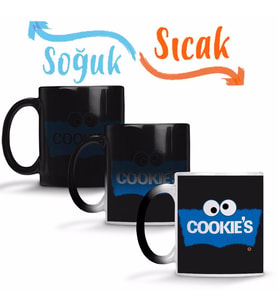 Cookie Monster Cookie's Kurabiye Canavarı Sihirli Kupa Bardak Porselen