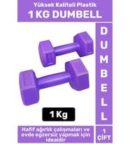 Premium Yüksek Kaliteli Plastik Egzersiz Pilates Isınma Ev Hafif Ağırlık Antrenman 2 X 1 KG Dambıl
