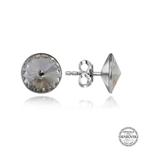 Swarovski Crystal Taşlı Gümüş Çivili Kadın Küpe