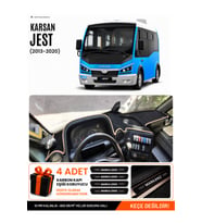 KARSAN JEST (2013-2020) Uyumlu Torpido Örtüsü Torpido Kılıfı - Siyah Bej