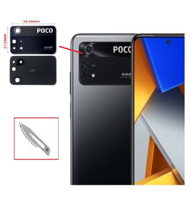 Tkgz Xiaomi POCO M4 PRO Arka Kamera CAM Lensi + Bistüri Ucu