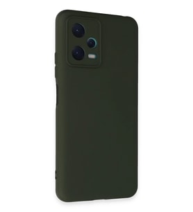 Newface Xiaomi Redmi Note 12 5G Kılıf Nano içi Kadife Silikon - Koyu Yeşil