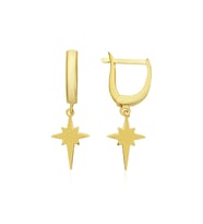 Barika Jewelry Kadın Kutup Yıldızı Figürlü Altın Küpe